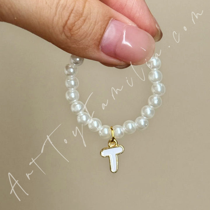 The Monsters Labubu Cloth Mini Letter Necklace T
