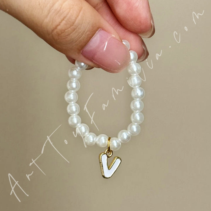 The Monsters Labubu Cloth Mini Letter Necklace V