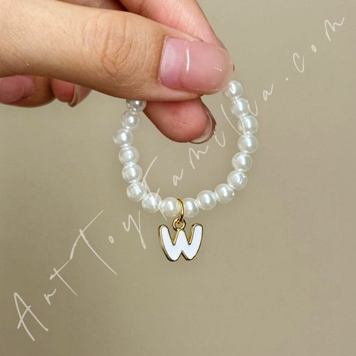The Monsters Labubu Cloth Mini Letter Necklace W