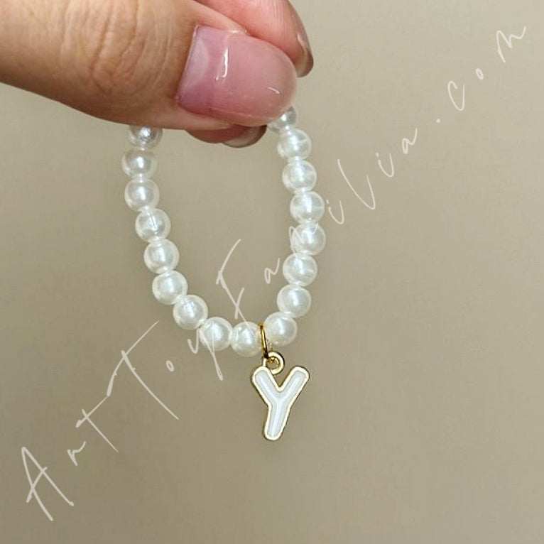 The Monsters Labubu Cloth Mini Letter Necklace Y