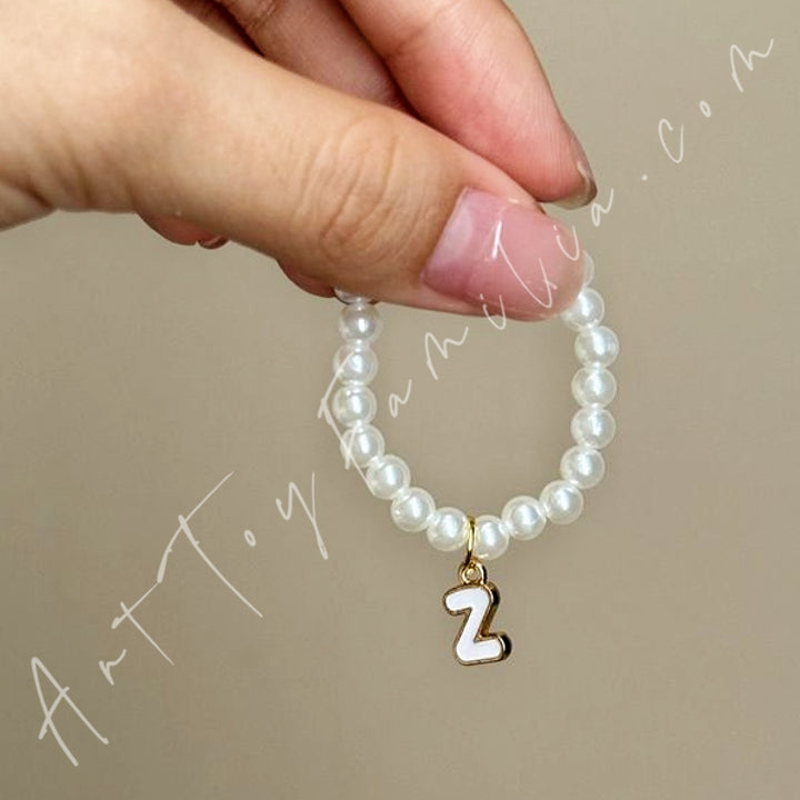 The Monsters Labubu Cloth Mini Letter Necklace Z