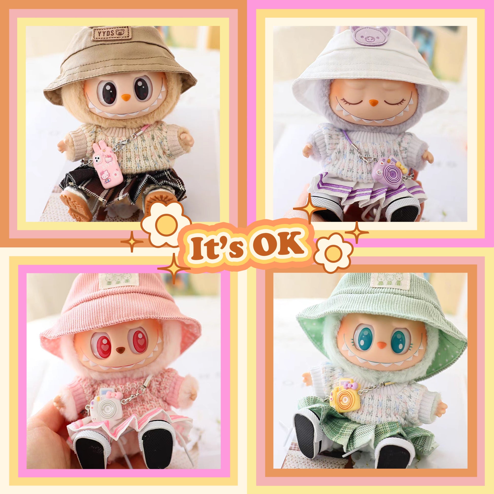 The Monsters Labubu Cloth Pastel Picnic Skirt Set