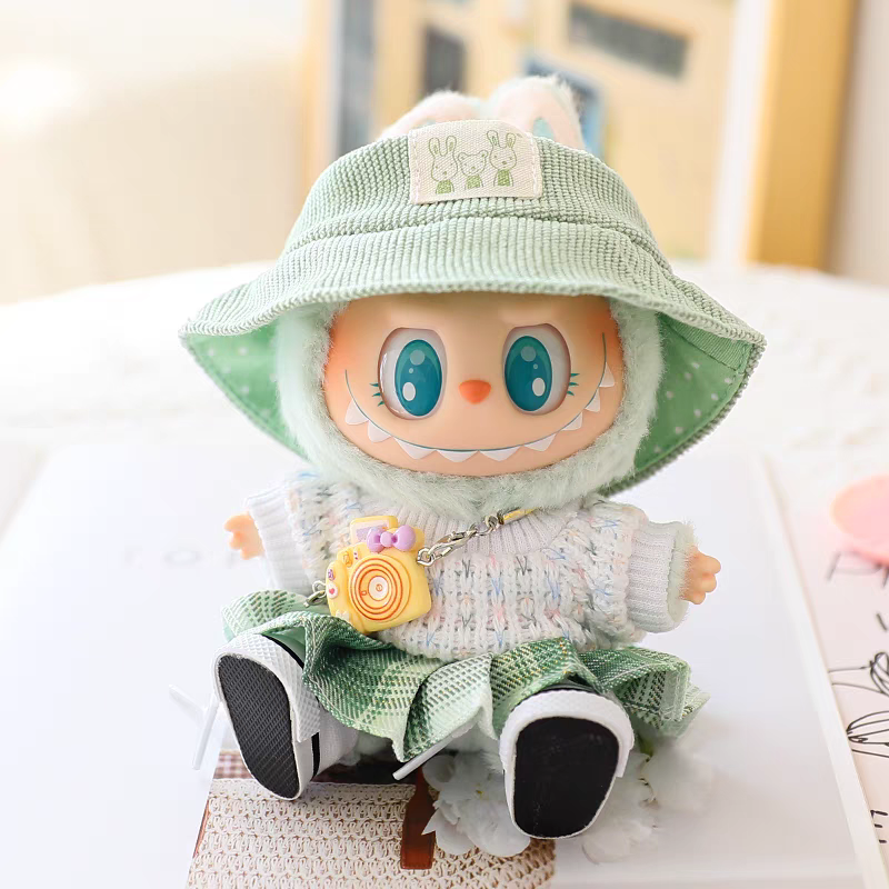 The Monsters Labubu Cloth Pastel Picnic Skirt Set Green