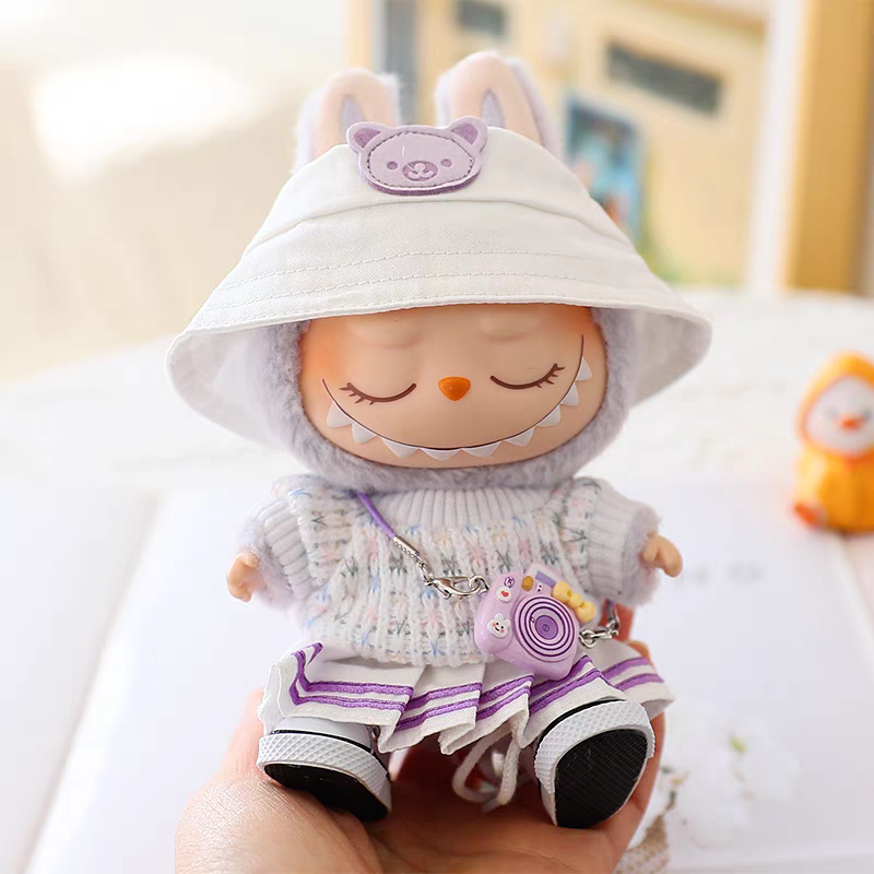 The Monsters Labubu Cloth Pastel Picnic Skirt Set Purple
