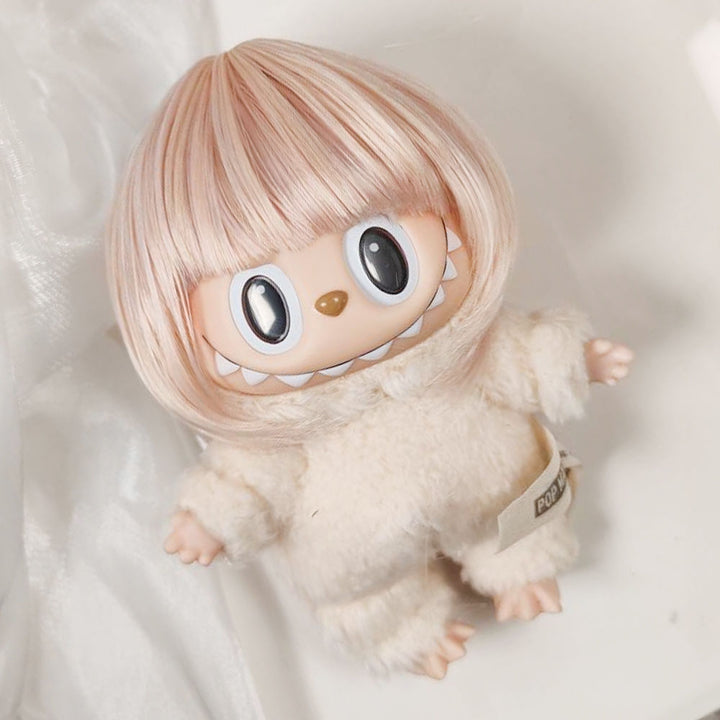The Monsters Labubu Cloth Pixie Color Pop Wig Rose Gold