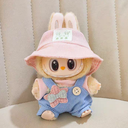 The Monsters Labubu Cloth Springtime Macaron Overalls Set 1