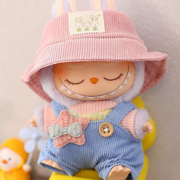 The Monsters Labubu Cloth Springtime Macaron Overalls Set 2