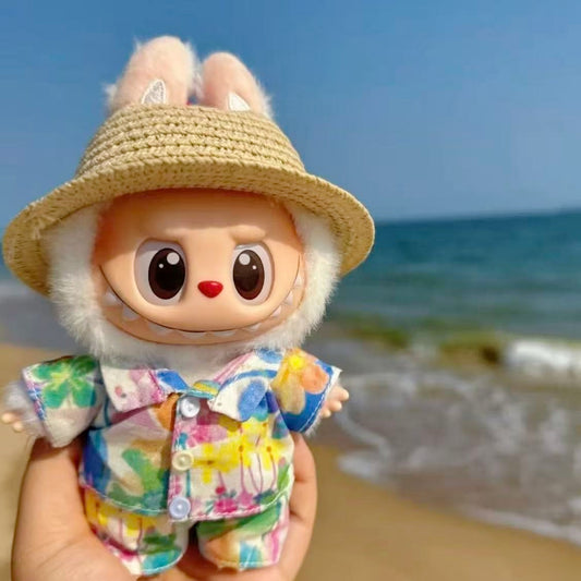 The Monsters Labubu Cloth Sunshade Straw Hat 8