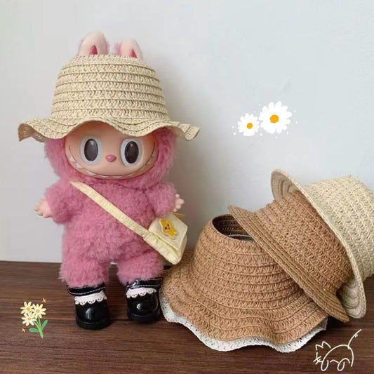 The Monsters Labubu Cloth Sunshade Straw Hat 9