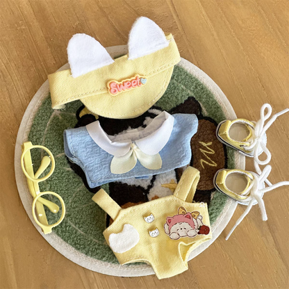 The Monsters Labubu Cloth Sweet Buttercream Kitten Overalls Set 2