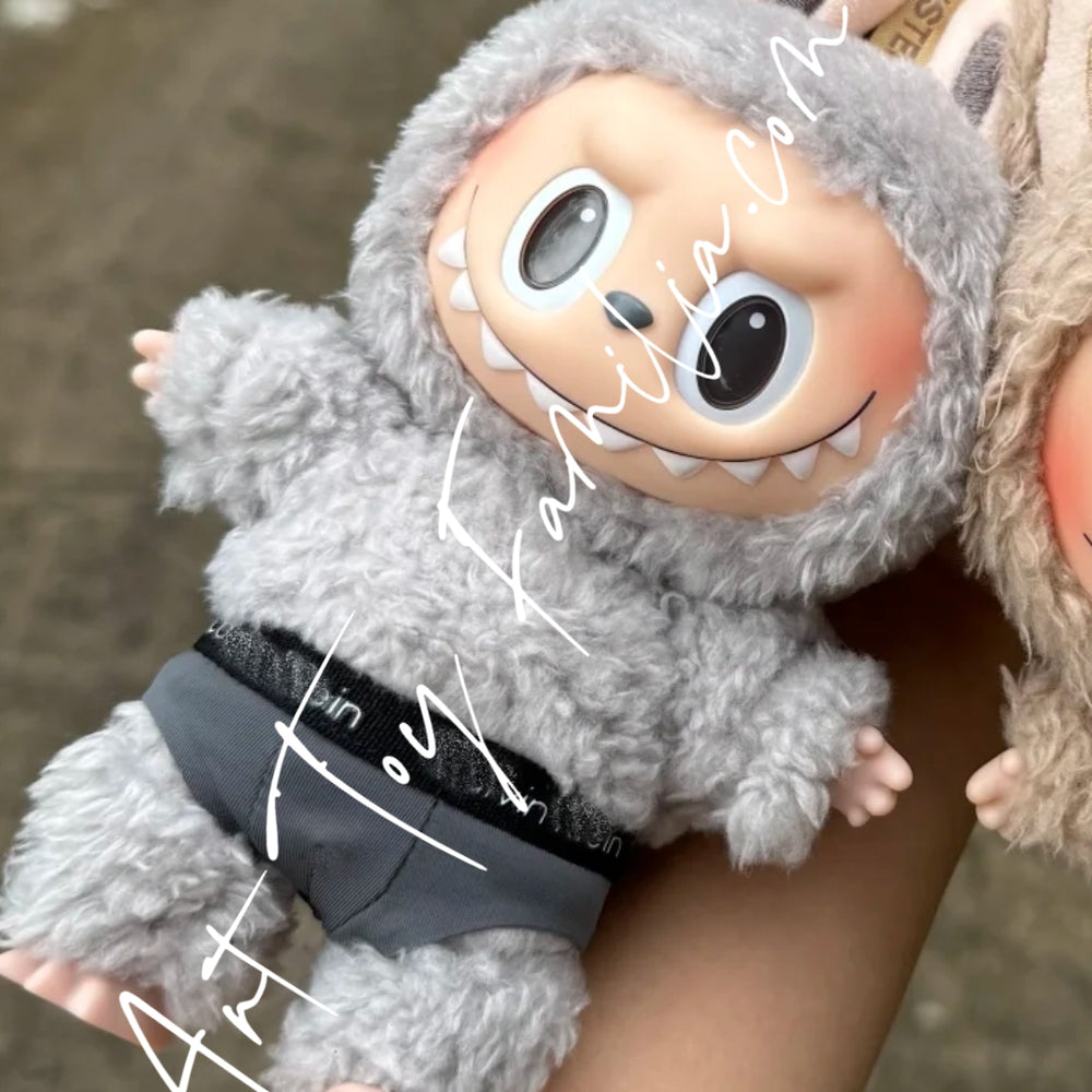 The Monsters Labubu Cloth Sweet Link Cherry Set Gray