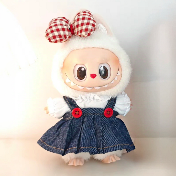 The Monsters Labubu Cloth Sweet Schoolgirl Charm Set 1