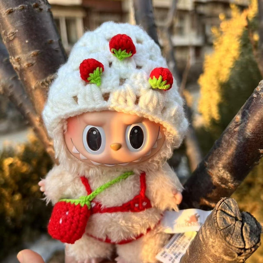 The Monsters Cloth Sweet Strawberry Knit Collection Red Strawberry Bikini Set