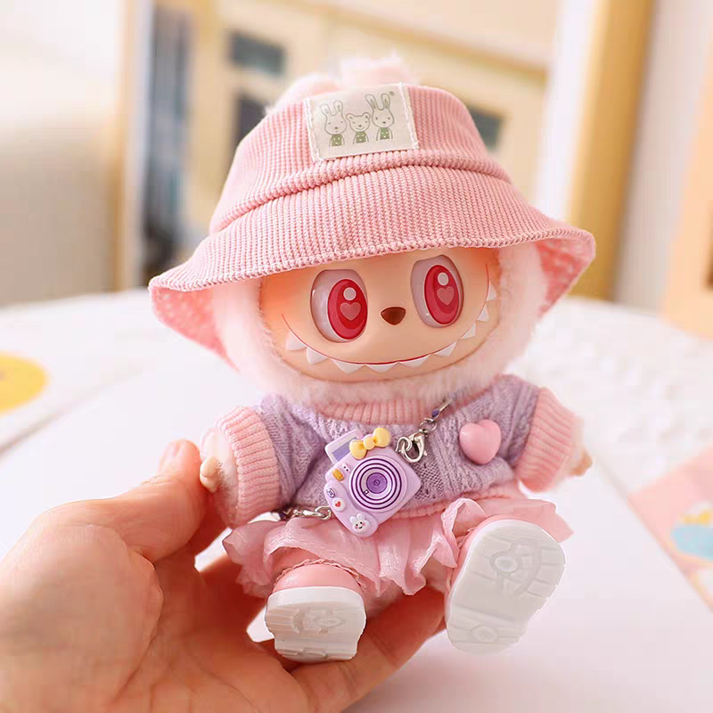 The Monsters Labubu Cloth Sweetheart Charm Tulle Ensemble Pink