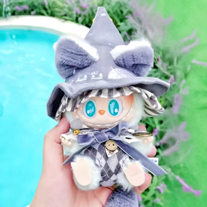 The Monsters Labubu Cloth Whimsy Magic Wardrobe Kitty-Gray