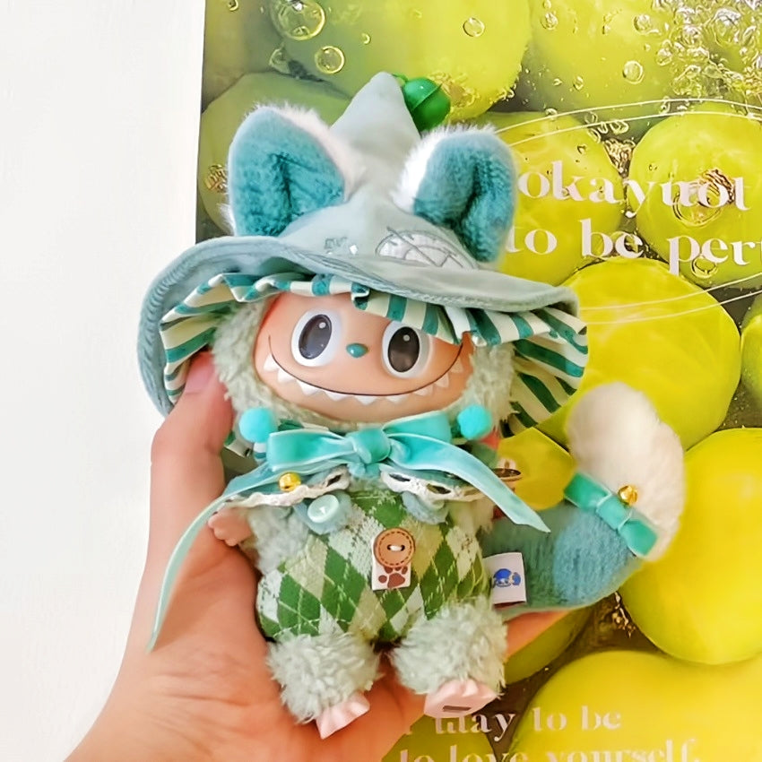 The Monsters Labubu Cloth Whimsy Magic Wardrobe Kitty-Green