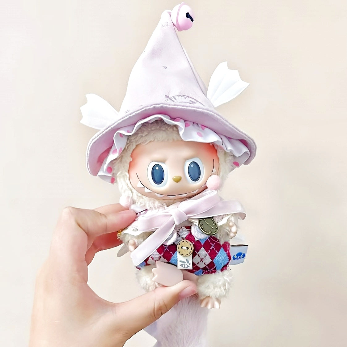 The Monsters Labubu Cloth Whimsy Magic Wardrobe Little Dragon-Pink