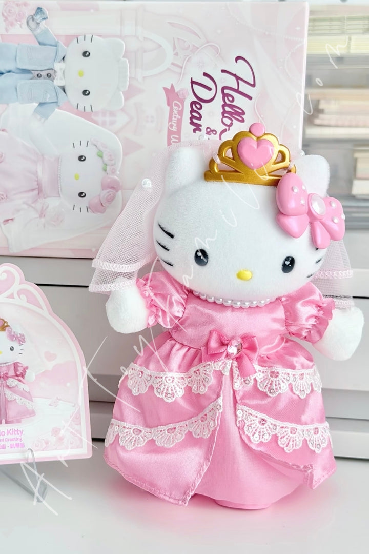 Top Toy Hello Kitty & Dear Daniel Century Wedding Series Plush Blind Box Hello Kitty Elegant Greeting