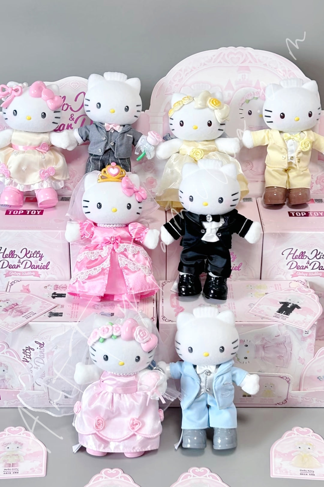 Top Toy Hello Kitty & Dear Daniel Century Wedding Series Plush Blind Box Sealed Full Set