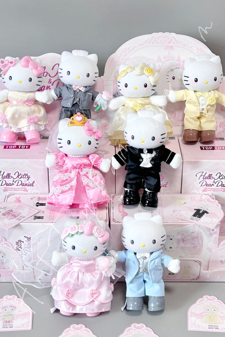 Top Toy Hello Kitty & Dear Daniel Century Wedding Series Plush Blind Box Sealed Full Set