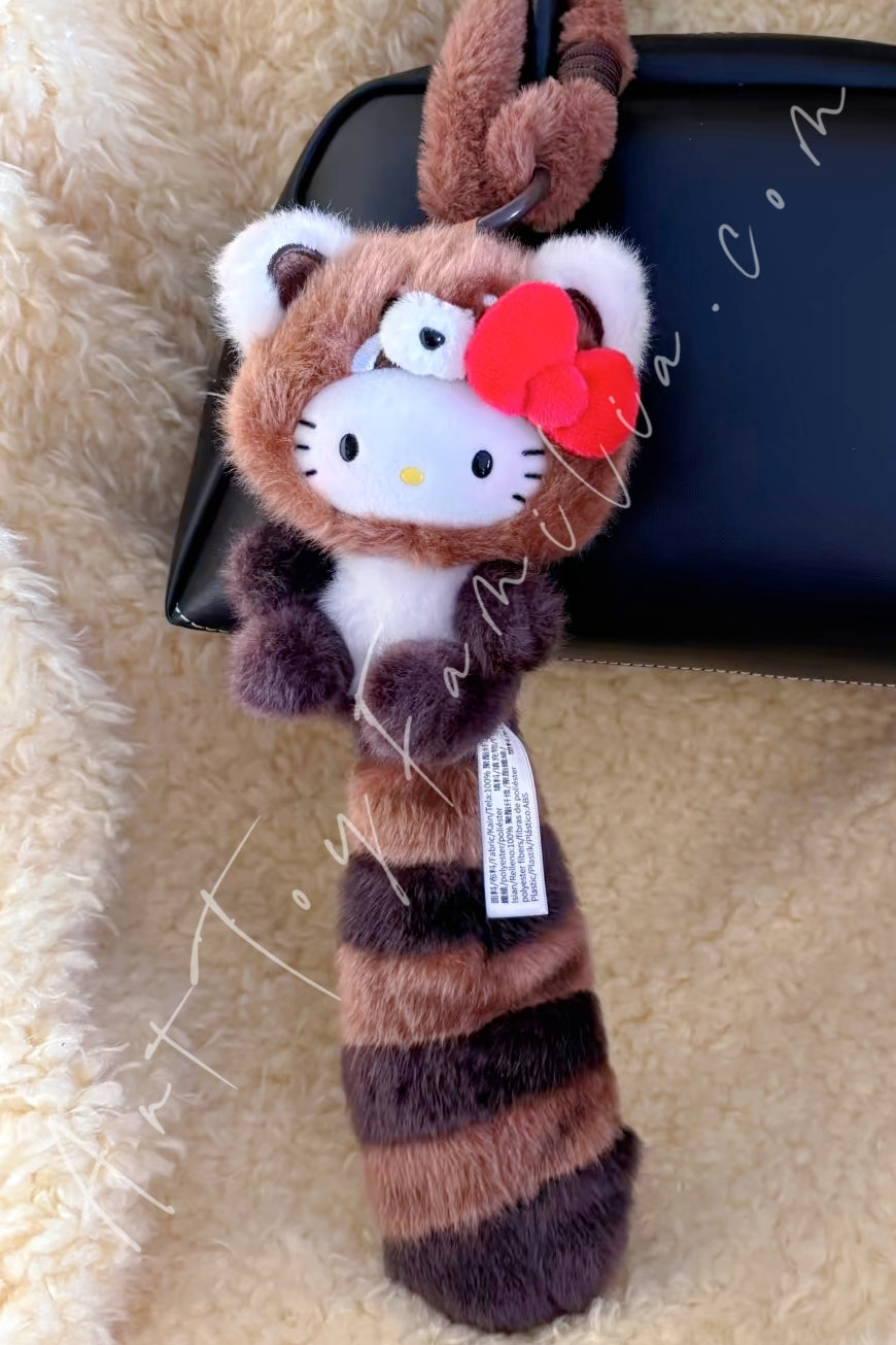 Top Toy Hello Kitty Healing Forest Series Plush Pendant Blind Box Caramel Red Panda