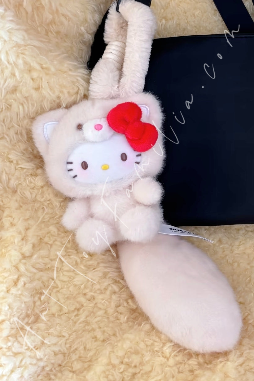 Top Toy Hello Kitty Healing Forest Series Plush Pendant Blind Box Fluffy Beige Ferret