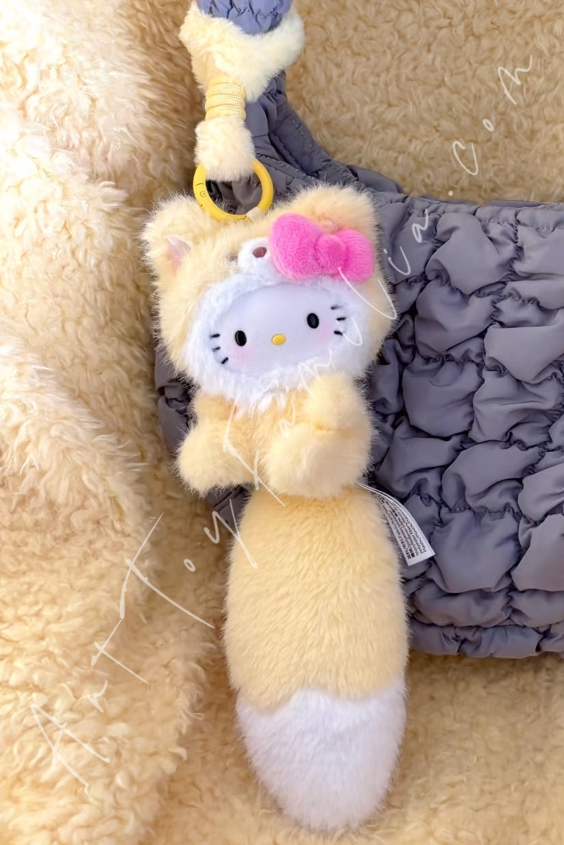 Top Toy Hello Kitty Healing Forest Series Plush Pendant Blind Box Honey Yellow Fox