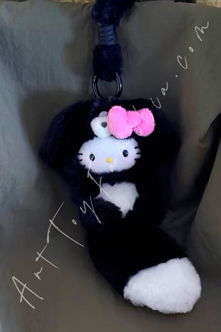 Top Toy Hello Kitty Healing Forest Series Plush Pendant Blind Box Jet-Black Hound