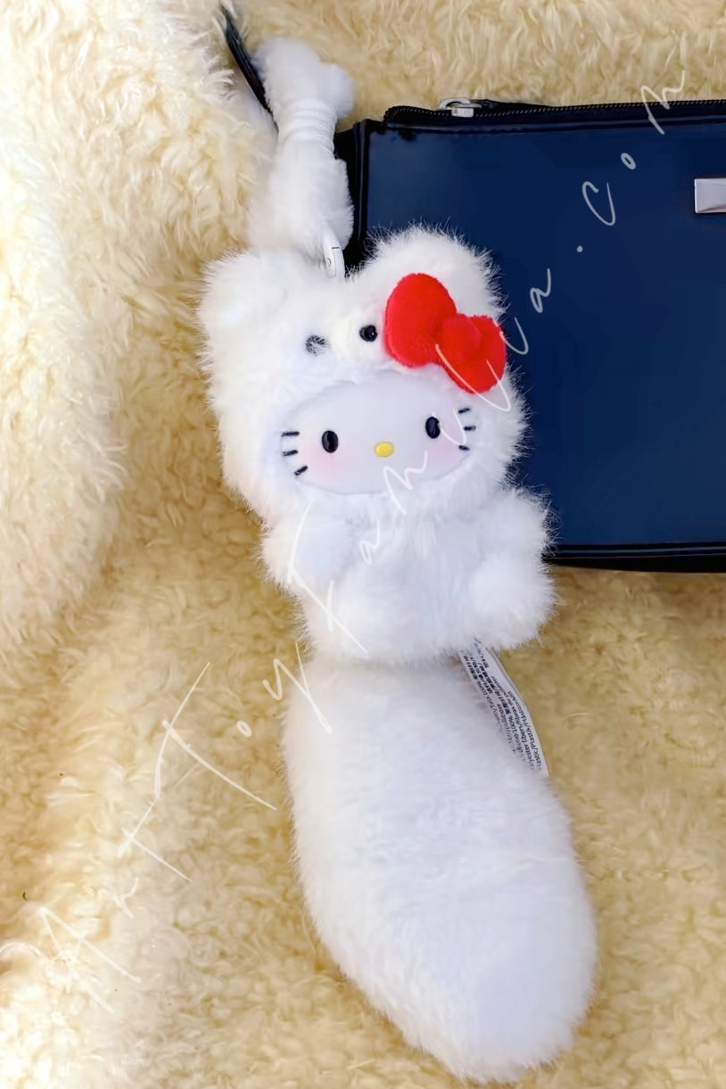 Top Toy Hello Kitty Healing Forest Series Plush Pendant Blind Box Snowy White Fox