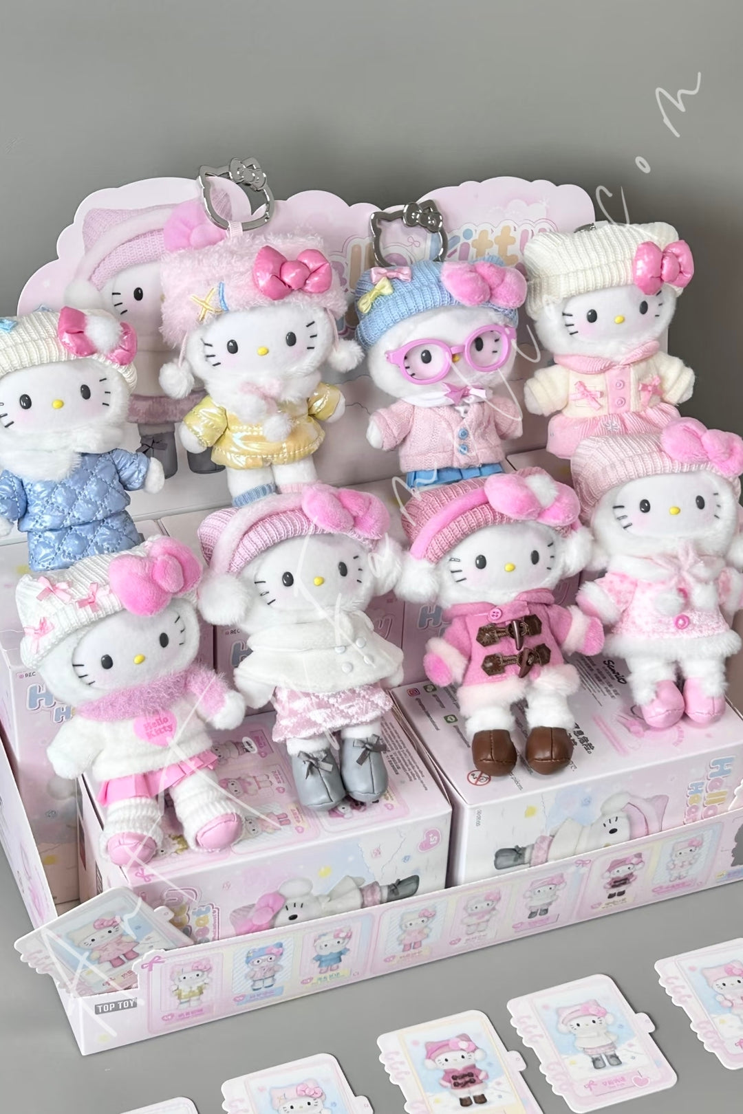 Top Toy Hello Kitty Heartbeat Photoshoot Series Plush Pendant Blind Box Sealed Full Set