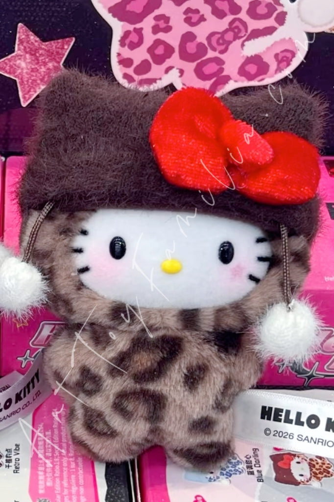 Top Toy Hello Kitty Leopard Series Plush Pendant Blind Box Choco Stripe