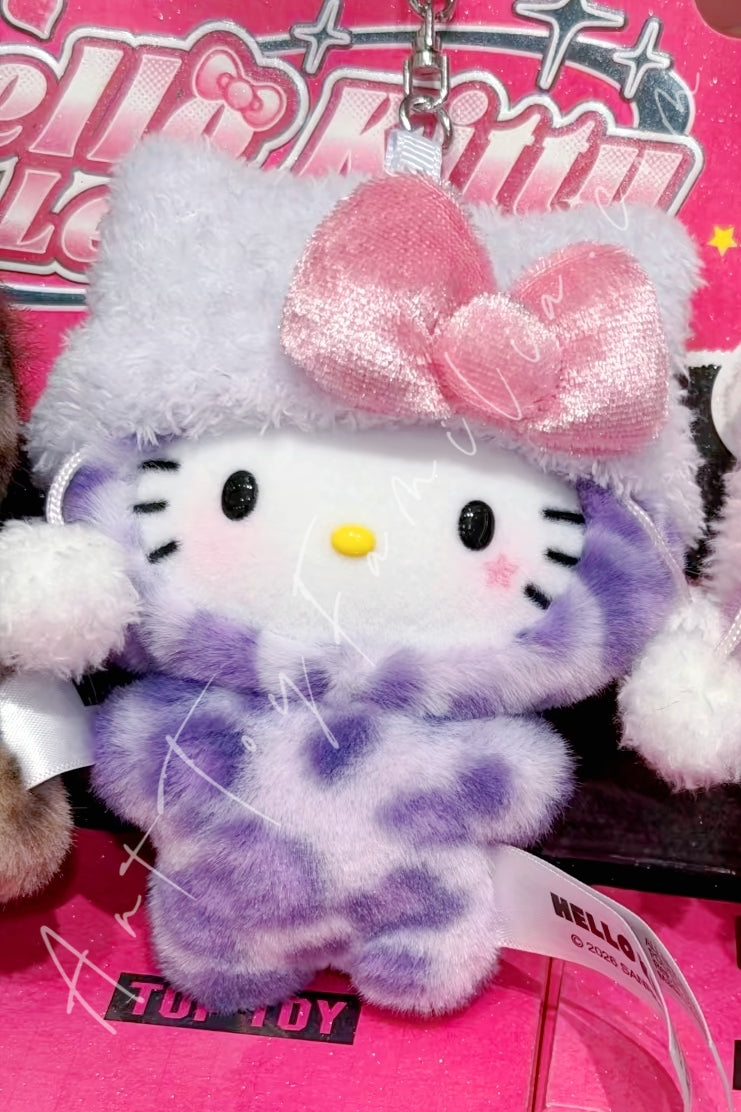 Top Toy Hello Kitty Leopard Series Plush Pendant Blind Box Fluffy Taro