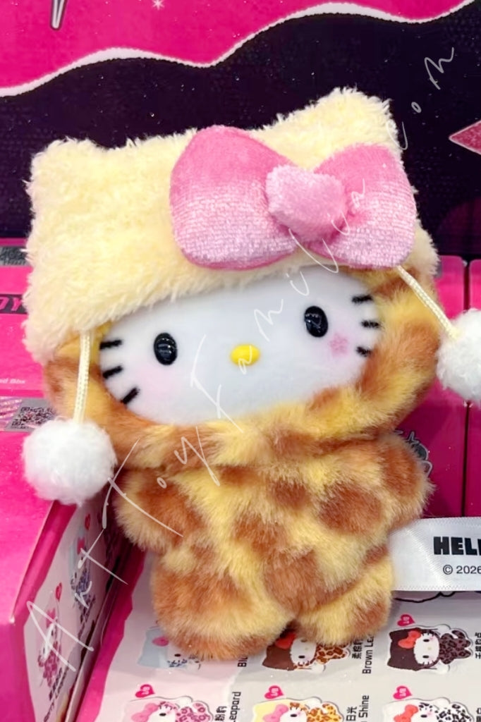 Top Toy Hello Kitty Leopard Series Plush Pendant Blind Box Lemon Shine