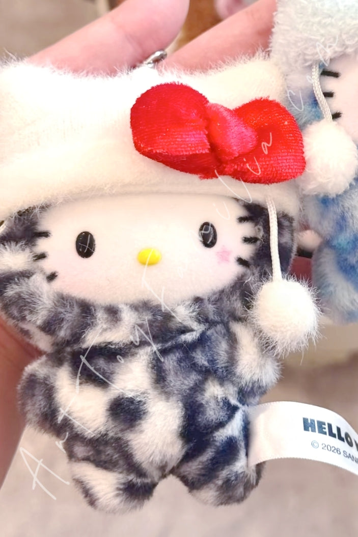 Top Toy Hello Kitty Leopard Series Plush Pendant Blind Box Retrc Vibe