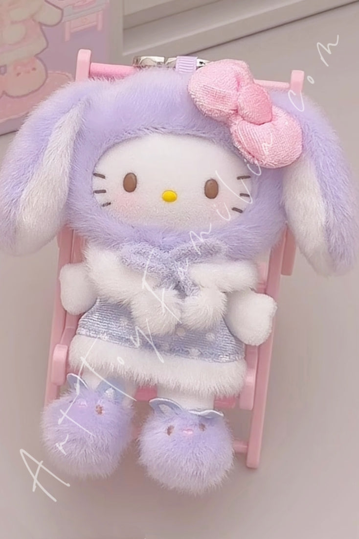 Top Toy Hello Kitty Lop Ear Bunny Series Plush Pendant Blind Box Dreamy Lavender