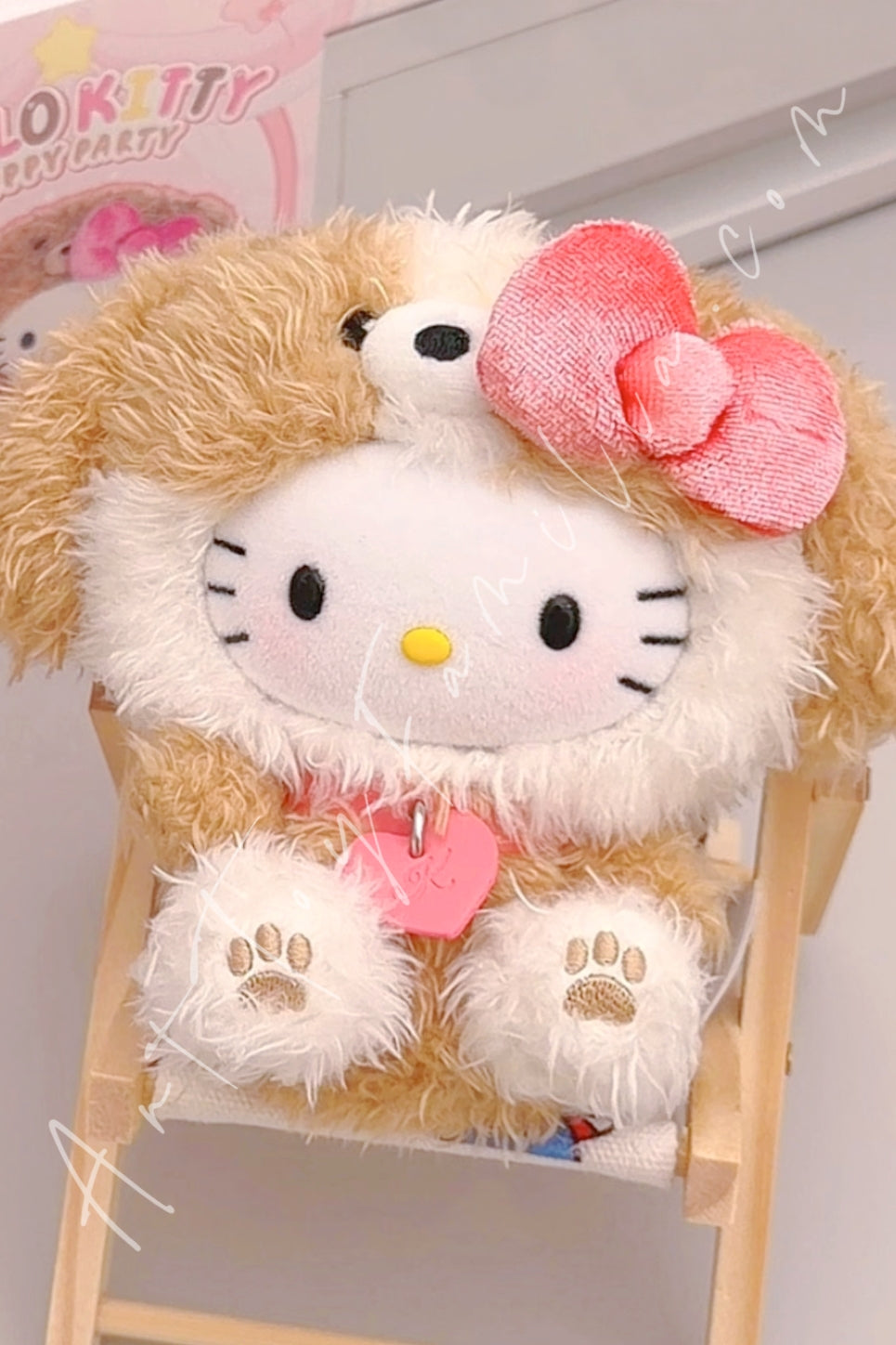 Top Toy Hello Kitty Puppy Party Series Plush Pendant Cockapoo