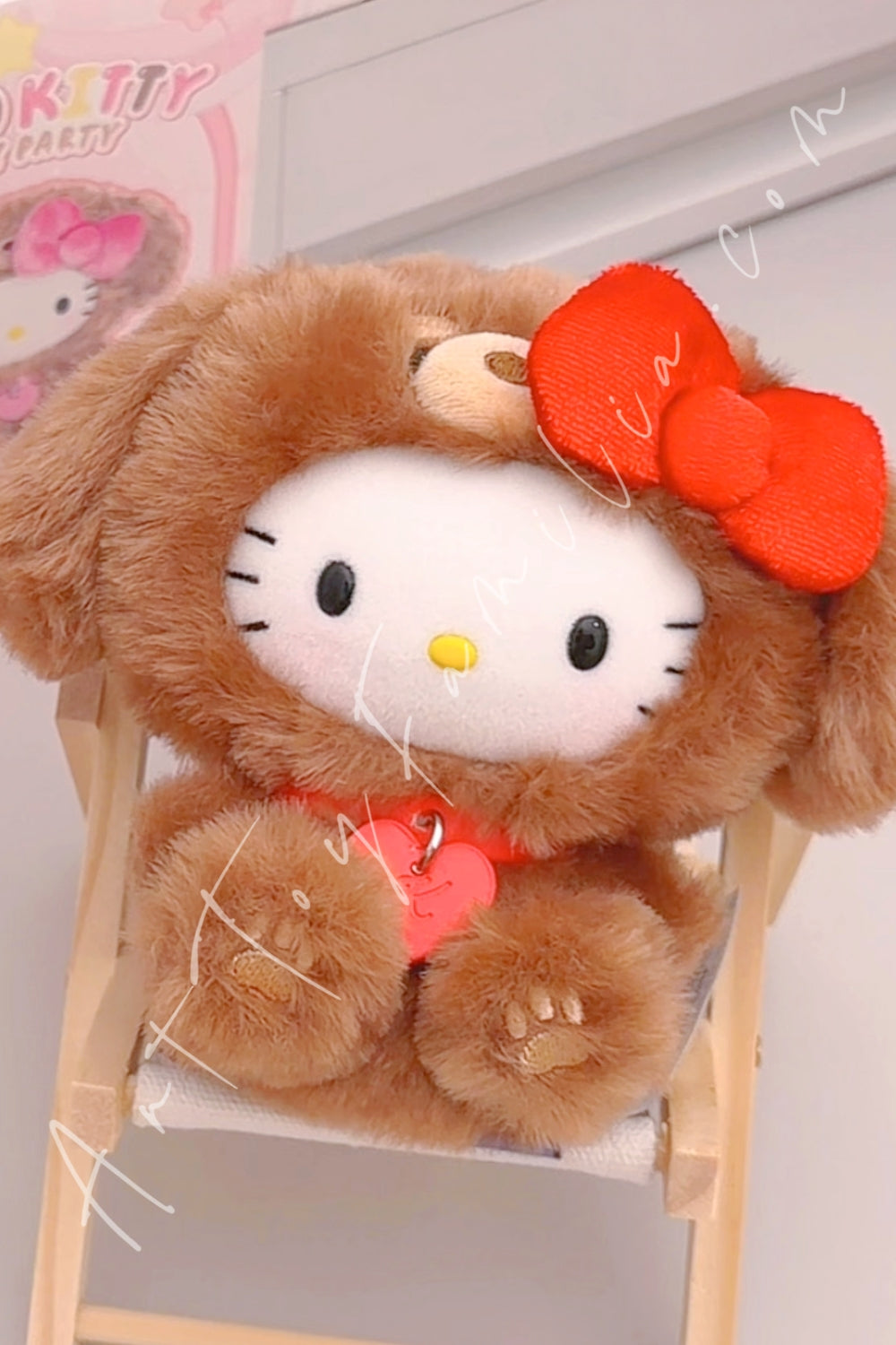 Top Toy Hello Kitty Puppy Party Series Plush Pendant Dachshund