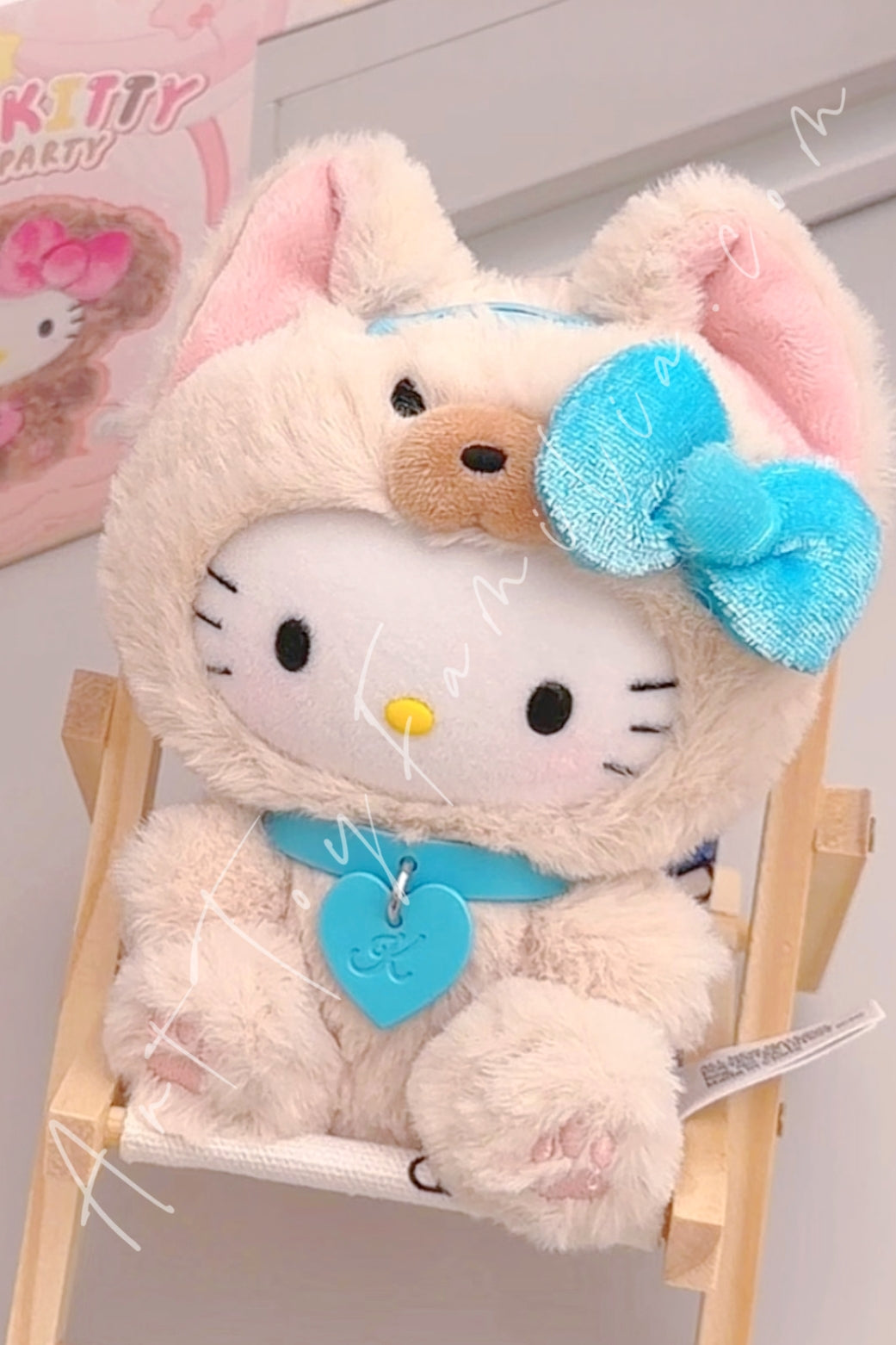 Top Toy Hello Kitty Puppy Party Series Plush Pendant Yorkshire Terrier