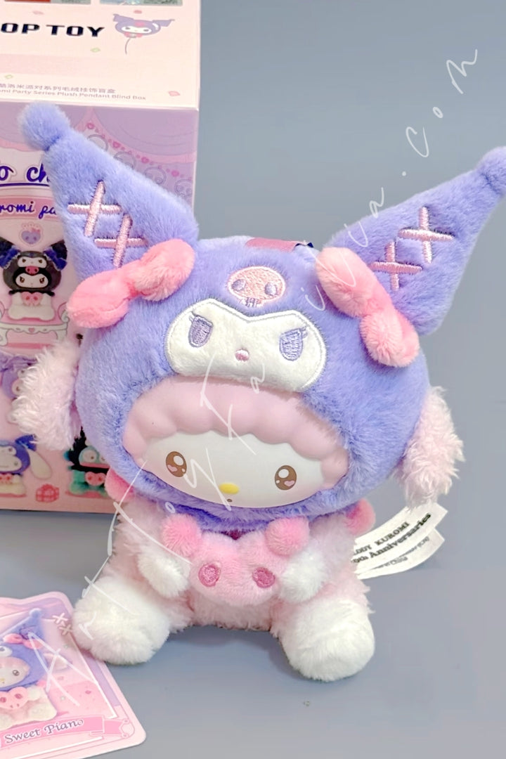 Top Toy Sanrio Characters Kuromi Party Series Plush Pendant My Sweet Piano
