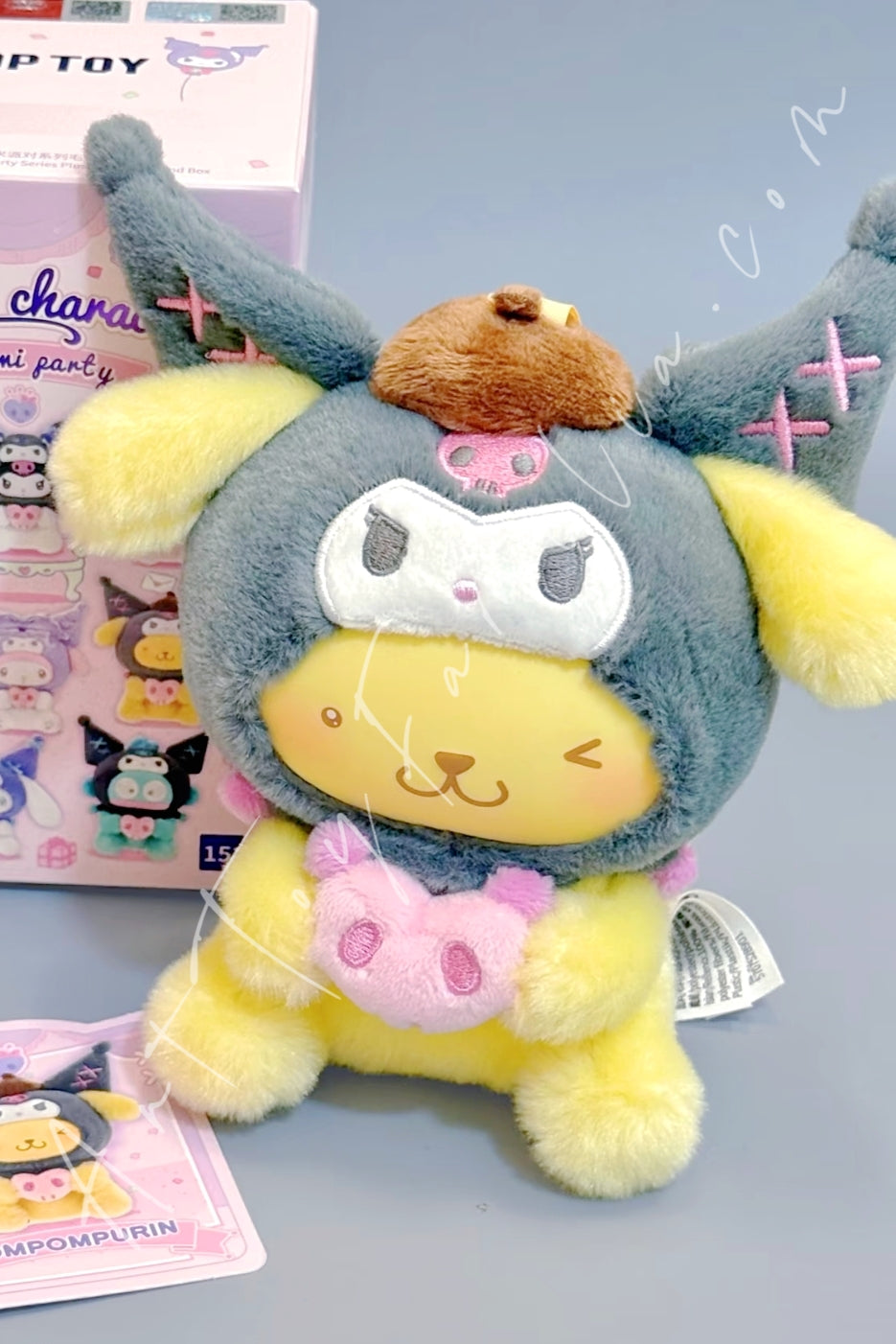 Top Toy Sanrio Characters Kuromi Party Series Plush Pendant Pompompurin