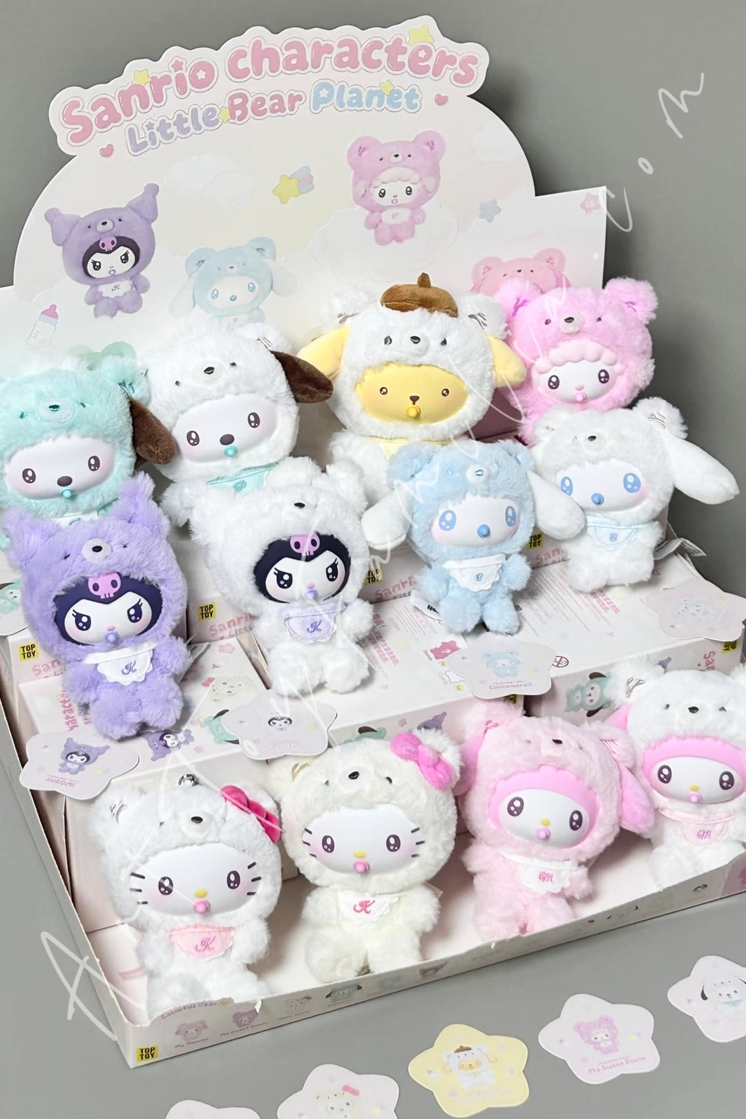 Top Toy Sanrio Characters Little Bear Planet Series Plush Pendant 12 Confirmed Figures