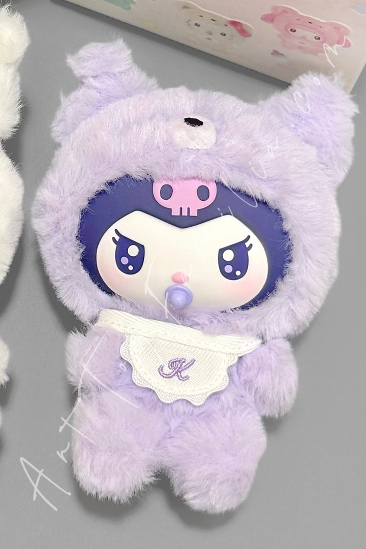 Top Toy Sanrio Characters Little Bear Planet Series Plush Pendant Colorful Bear Kuromi