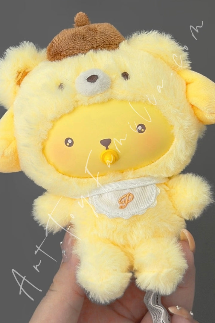 Top Toy Sanrio Characters Little Bear Planet Series Plush Pendant Colorful Bear Pompompurin