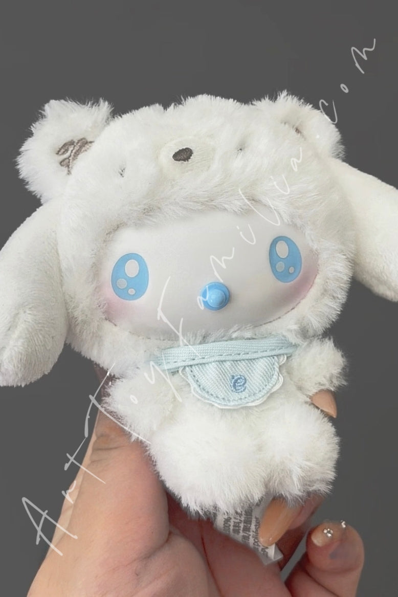 Top Toy Sanrio Characters Little Bear Planet Series Plush Pendant White Bear Cinnamoroll