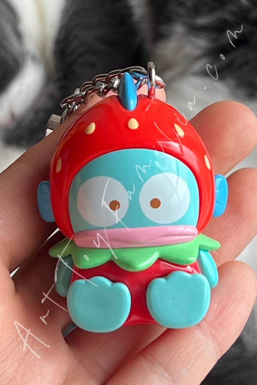 Top Toy Sanrio Characters Strawberry Candy Series Mini Vinyl Keychain Pendant Hangyodon