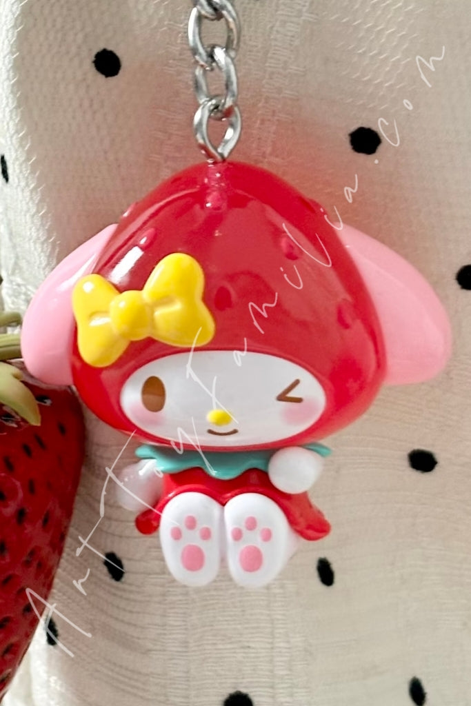 Top Toy Sanrio Characters Strawberry Candy Series Mini Vinyl Keychain Pendant My Melody(Special)