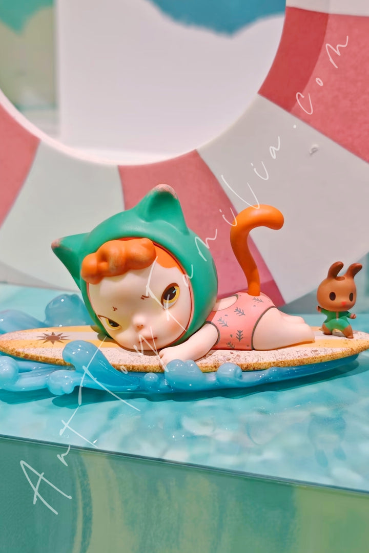 Top Toy Sooya Beach Holiday Series Figures Surfboard Cat Ban