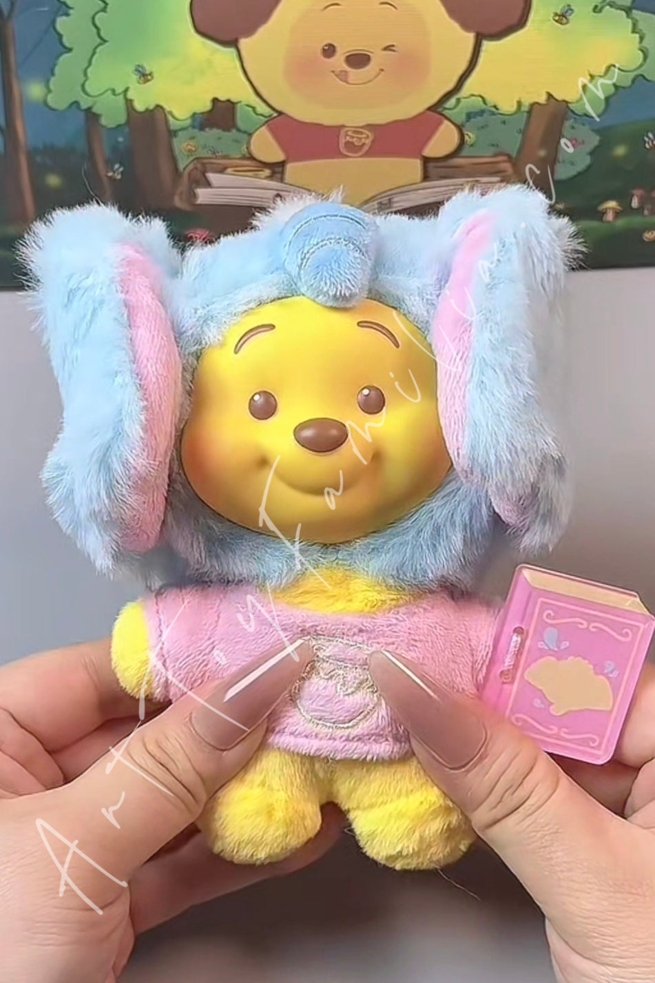 Top Toy Winnie the Pooh Animal Storybook Series Plush Keychain Blind Box Elephant
