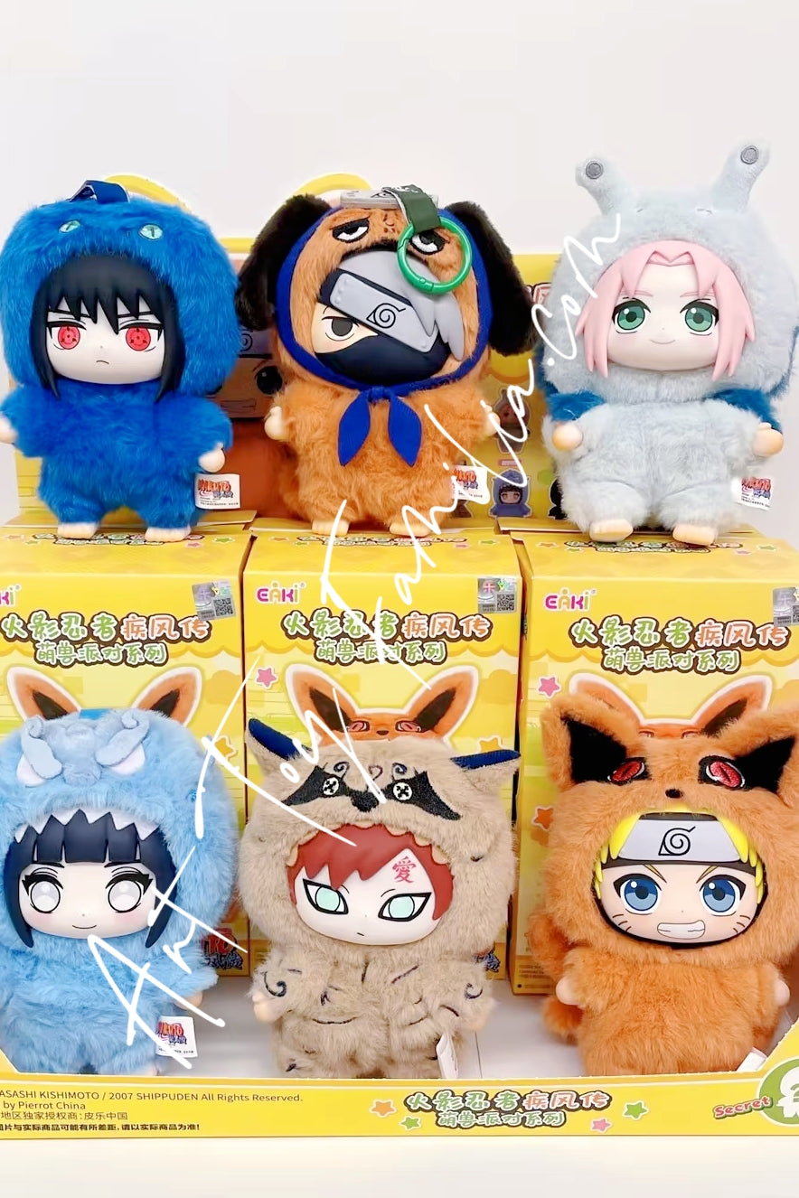 Toptoy Naruto Shippuden Cute Beast Party Series Plush Keychain Full Set 2