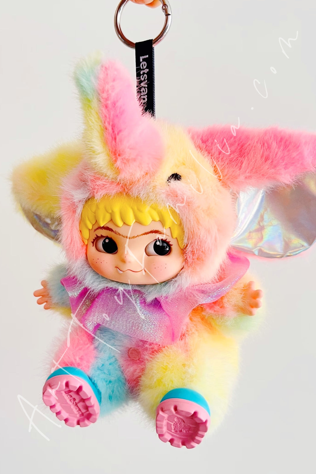 Wakuku Dreamy Colorful Elephant Series Plush Pendant Hanging Card